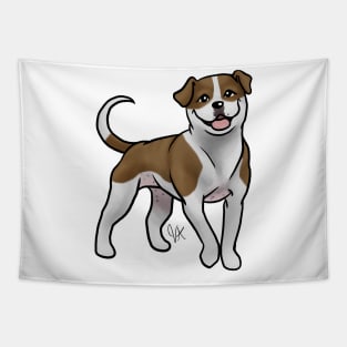American Bulldog - Brown and White Tapestry