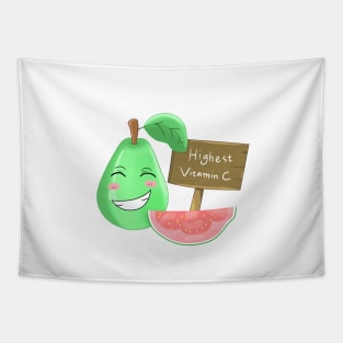 cute guava funny cartoon Tapestry