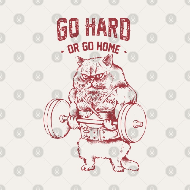 Go Hard or Go home Cat by huebucket