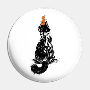 Orange Cat Pin