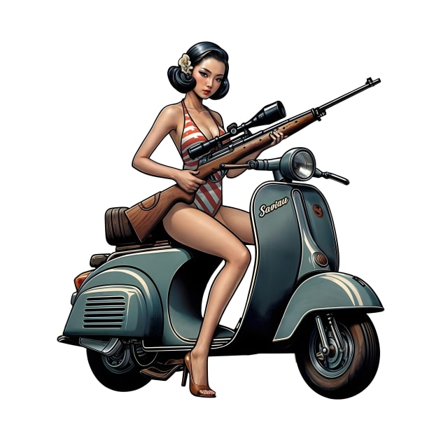 Scooter Girl by Rawlifegraphic