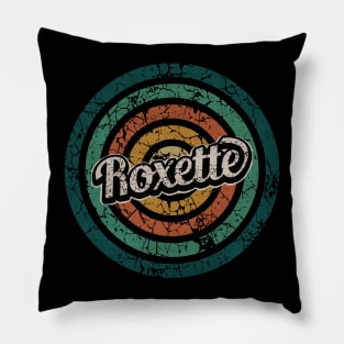 Roxette // Retro Circle Crack Vintage Pillow