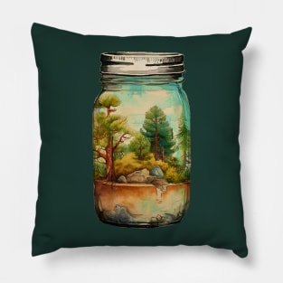 Forest in Jar Pillow