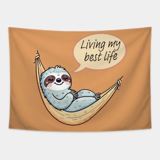 Living my best life. Funny hammock design Tapestry