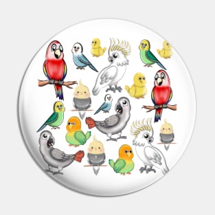 Flock of birds Pin