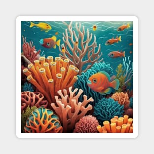 marine life coral reef biodiversity Magnet