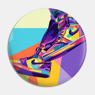 Design Shoes Sneakers Wpap Pop Art Pin