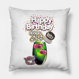 Happy 70th Birthday Pillow