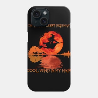 Witch Riding Brooms On A Dark Desert Highways Halloween Phone Case