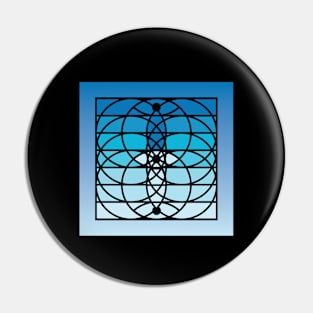 Doc Labs - Third Eye / Awakening (Geometric Art / Meditation / Yoga) - Version 2 - (Blue) Pin