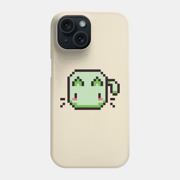 Green Pixel Cat - Kawaii Retro Pixel Art Phone Case by Z3phyrwind