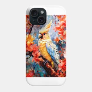 Parrot Cockatiel bird painting colors art #Cockatiel Phone Case