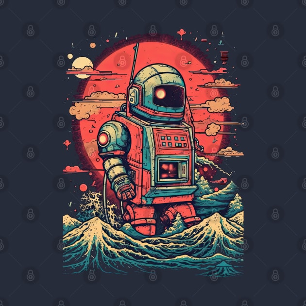 Robot crashing through the waves by obstinator