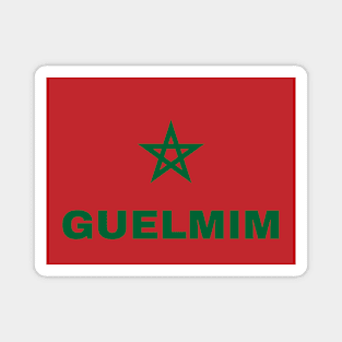 Guelmim City in Moroccan Flag Magnet