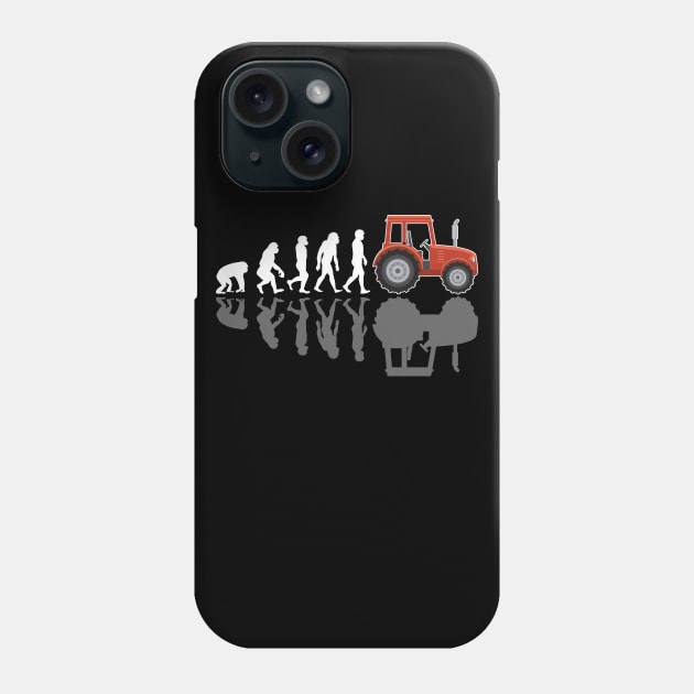 Tractor Farmer Evolution with Shadow Phone Case by Shirtbubble