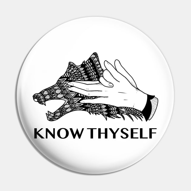 Know Thyself Pin by Crept Designs