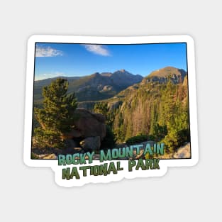 Colorado State Outline (Rocky Mountain National Park) Magnet