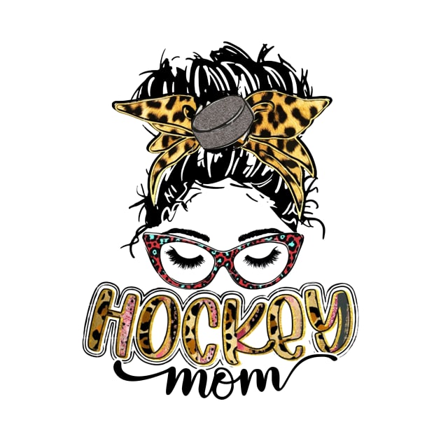 Hockey Mom Messy Bun   Hockey Mama Leopard by Wonder man 