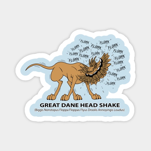 Great Dane Head Shake Magnet by DaleToons