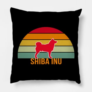 Shiba Inu Vintage Silhouette Pillow