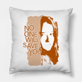 No One Will Save You horror sci-fi movie 2023 graphic design Pillow