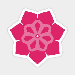 Pink Floral Design Magnet