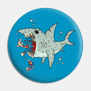 Shark Attack Pin