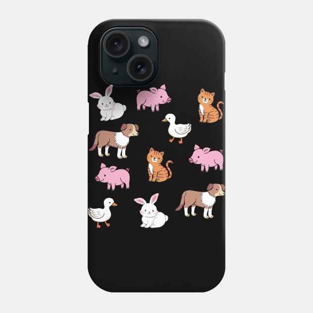 Cute Pet Animals | Adorable Dog, Cat, Rabbit, Pig, Duck Art | Gifts for Pet Owners | Gifts for Pet Lovers | Gifts for Animal Lovers Phone Case by mschubbybunny