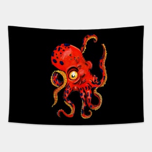 Octopus Kraken Traditional Japanese Deep Sea Squid Tapestry