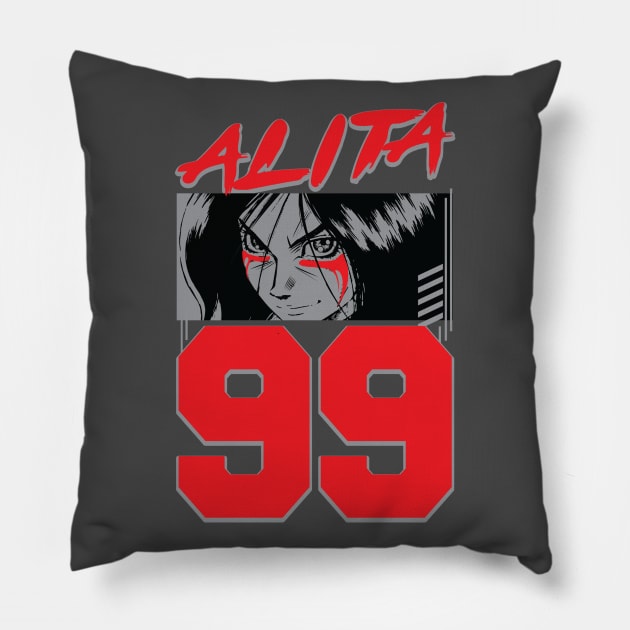 Cyborg 99 - Alita Pillow by MatamorosGraphicDesign