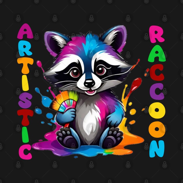 artistic raccoon by AOAOCreation