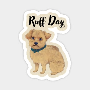 Funny Adorable Cream Norfolk Terrier Dog Having A Rough Day Magnet