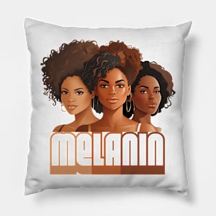 Melanin Beautiful Shades Afrocentric Pillow