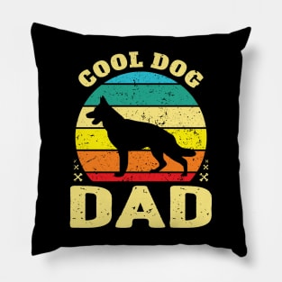 Retro Cool German Shepherd Dog Dad Pillow