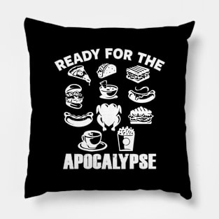 Funny Apocalypse Junk Food Foodie Slogan Prepper Meme Pillow