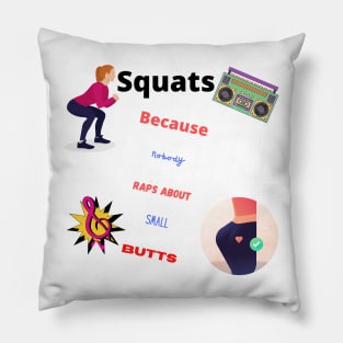 Squats motivational print Pillow