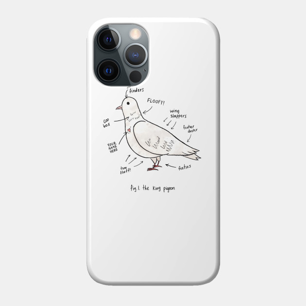 Anatomy of a Pigeon - Pigeon - Phone Case