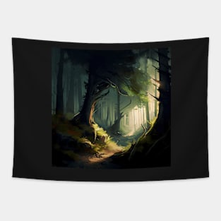 The Sunlit Forest Tapestry