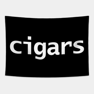 Cigars Minimal Typography White Text Tapestry