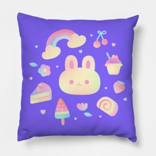 Cute Gradient Bunny Pillow