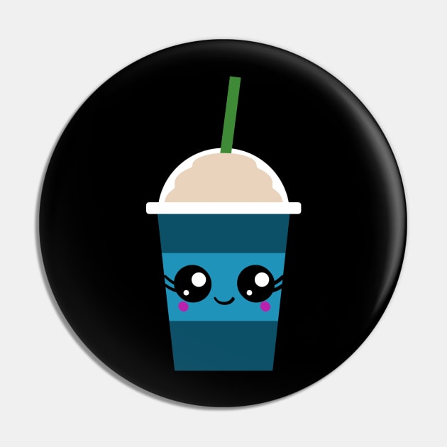 Kawaii Iced Coffee Pin by Aviana Designs