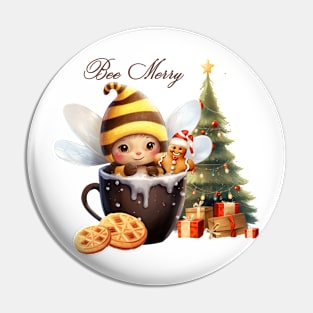 Funny Christmas Bee Quote Pin