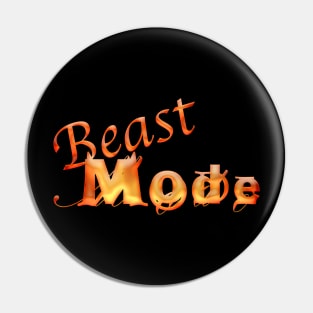 Beast Mode Font in orange Pin