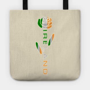 Irish Flag Rose Flower Tote