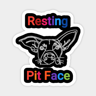 Vintage resting pit face dog Magnet