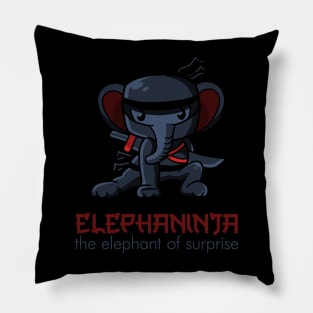 Elephaninja - The Elephant of Surprise Pillow