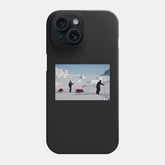 Nordic skiing in Liverpool land Phone Case by mjoncheres