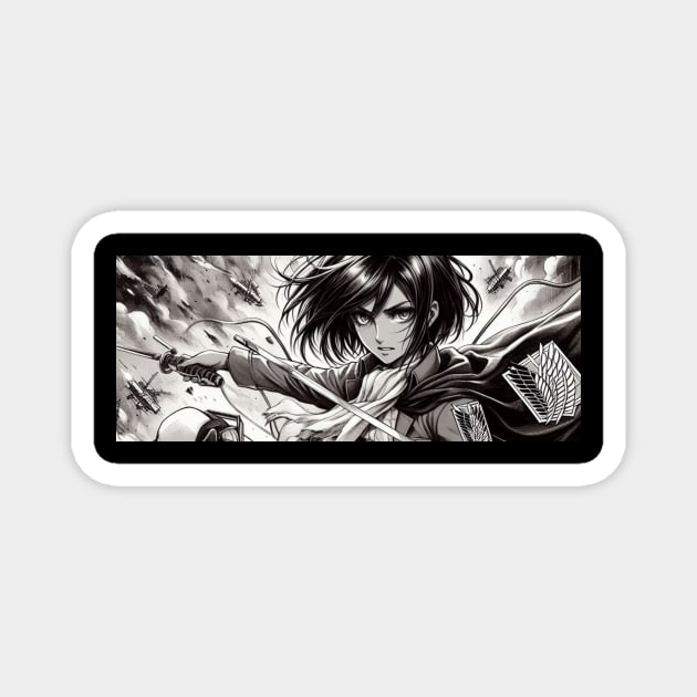 mikasa (shingeki no kyojin) Magnet by AnimeArtisan