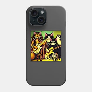 The heavy metal cat band Phone Case