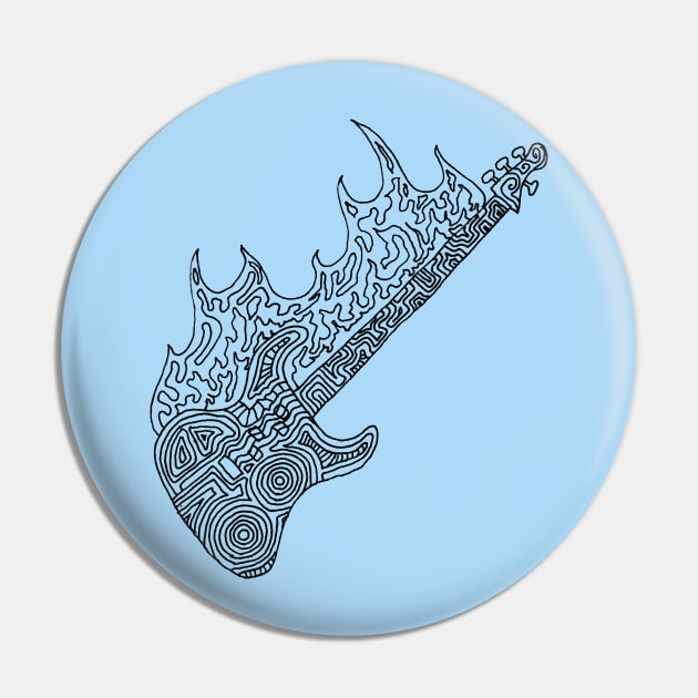 Bass Guitar Pin by PsychedelicDesignCompany